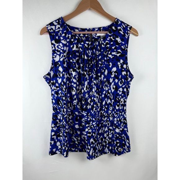 Calvin Klein Tops - Women's Calvin Klein Sleeveless Top Blue/Black/White Size XL